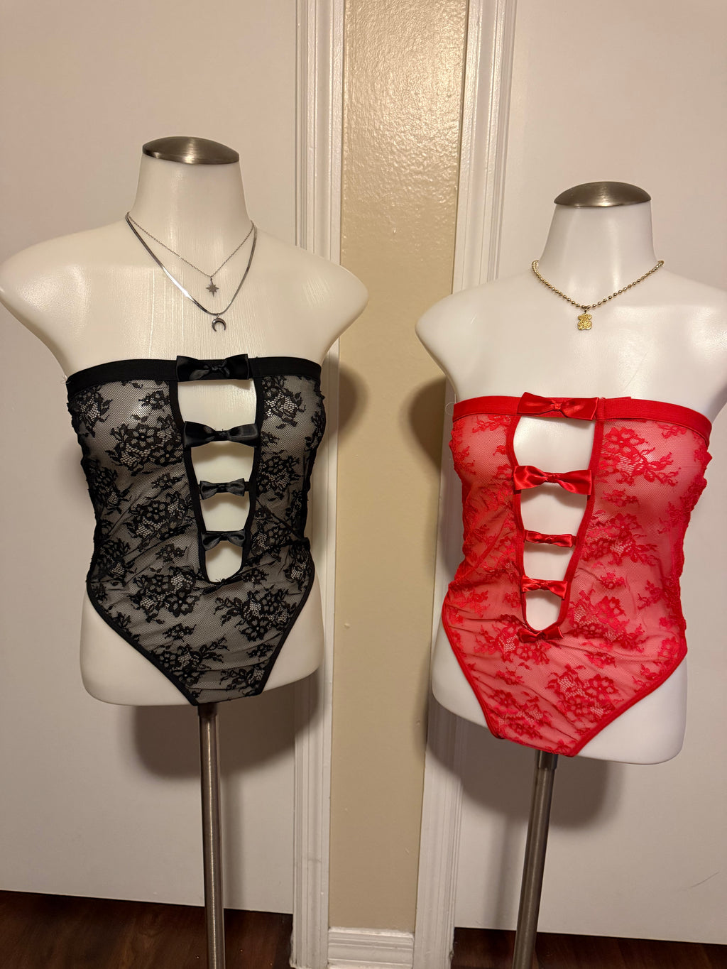 Bow Seduction Lace Bodysuit