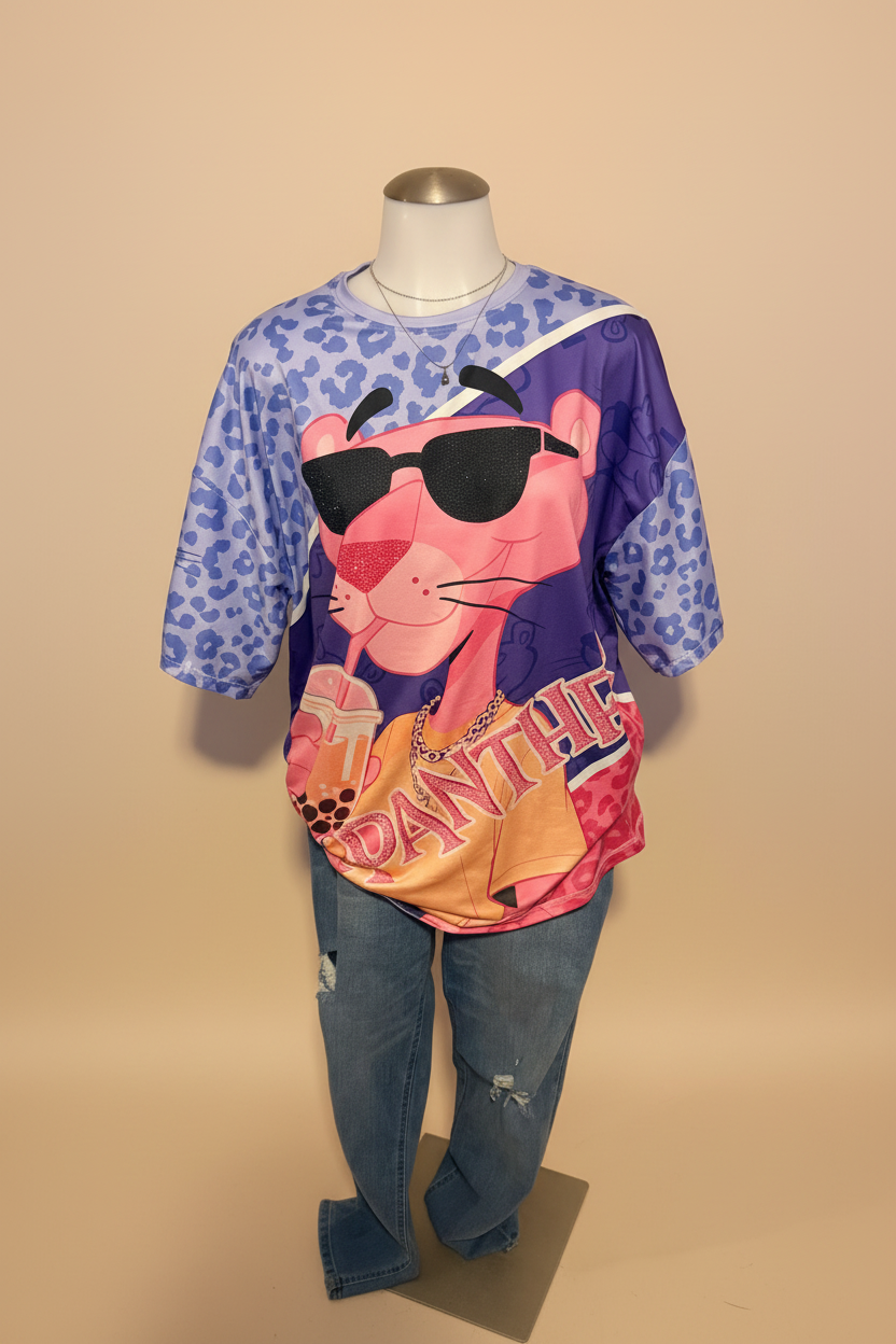 Pink Panter oversized shirt