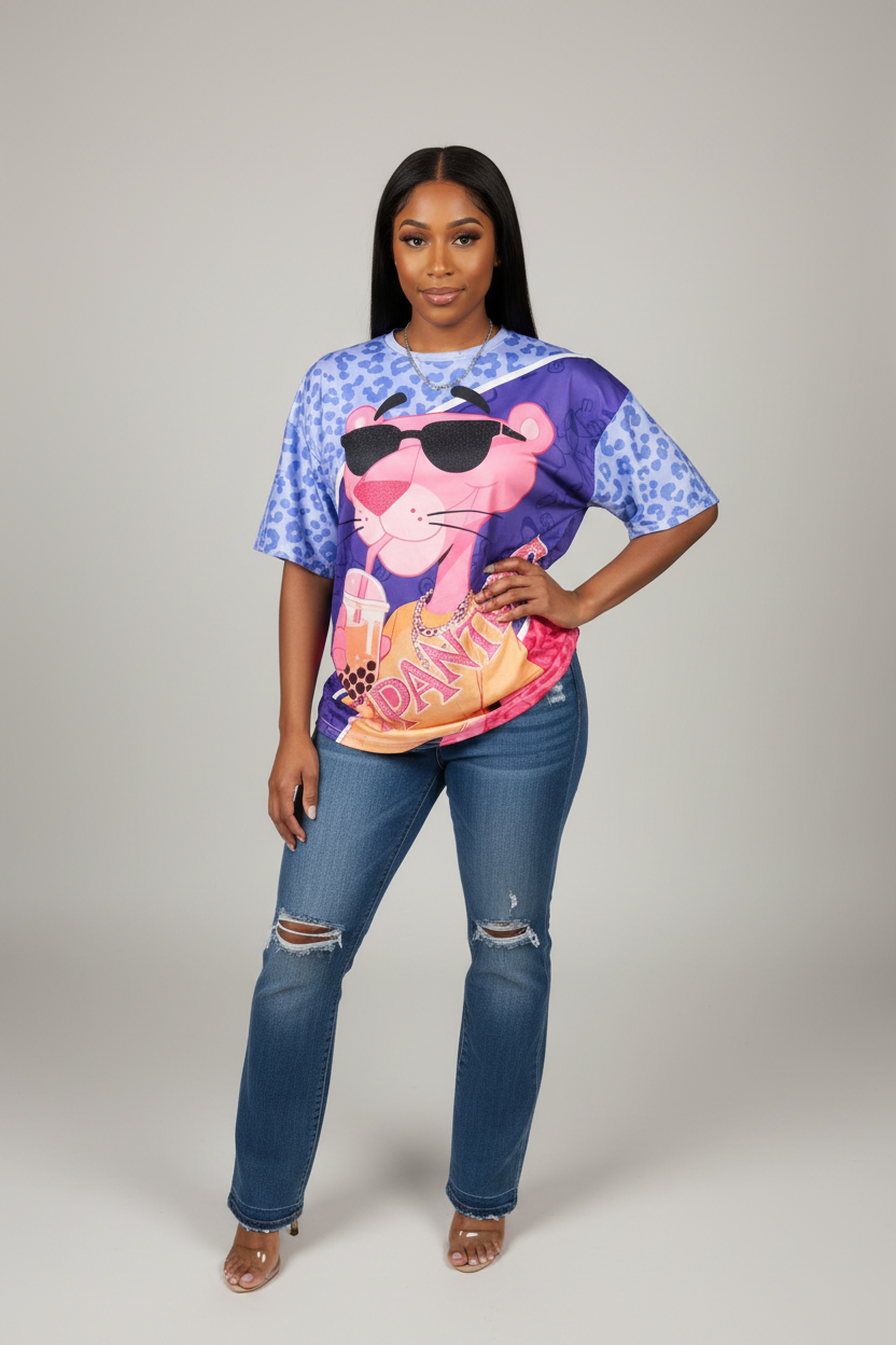 Pink Panter oversized shirt