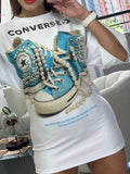 Pearl Sneaker Oversized Tee