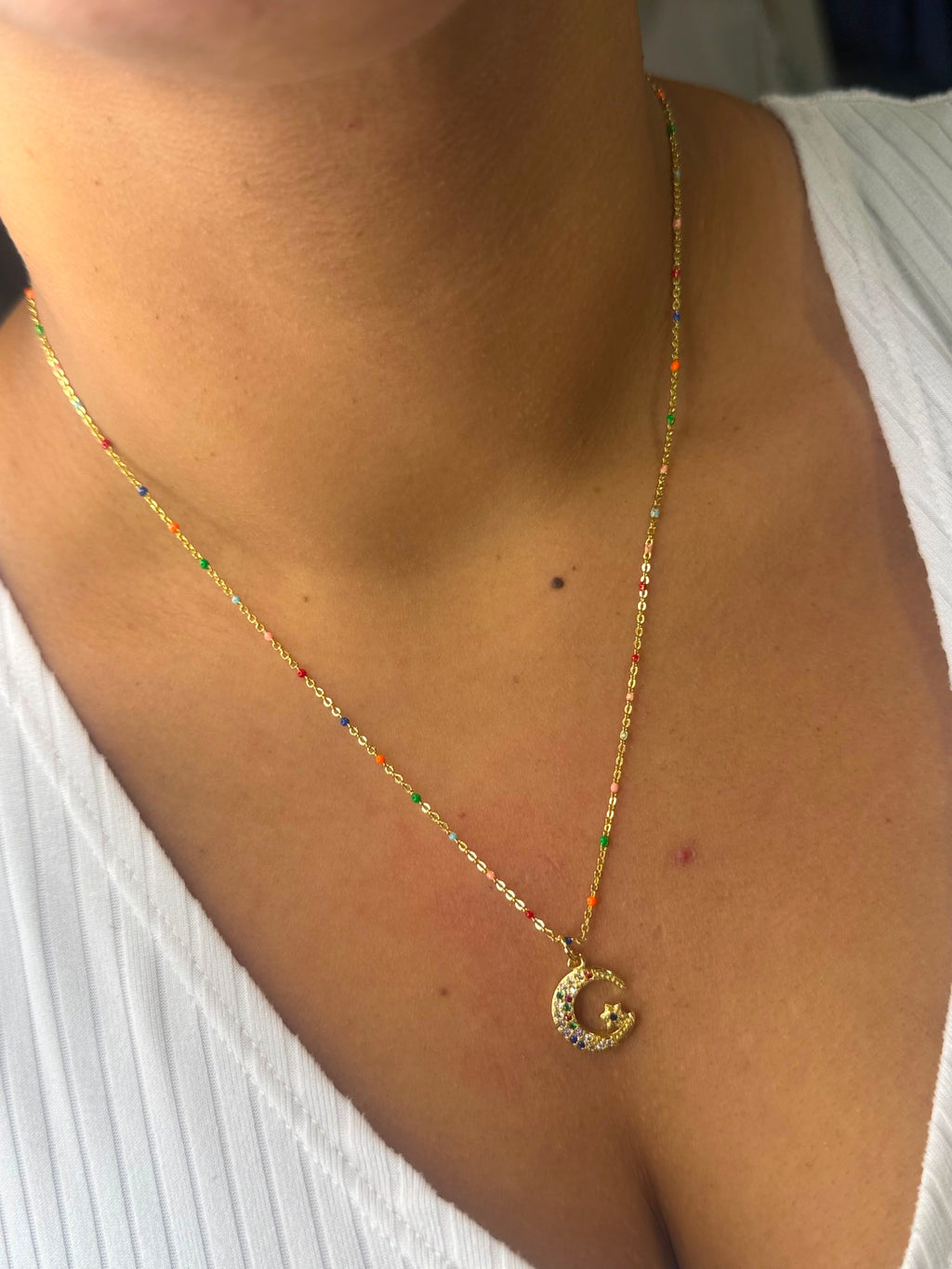 MOON NECKLACE 🌈
