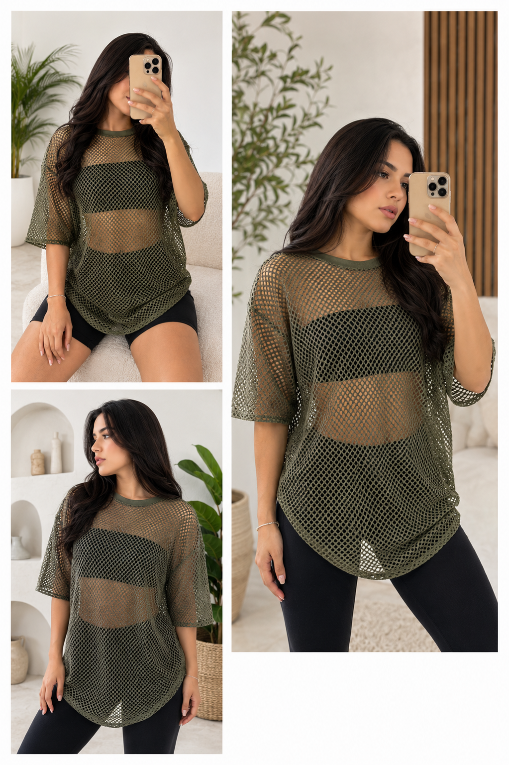 “Oversized Fishnet Mesh Top – Lightweight & Trendy Cover-Up”