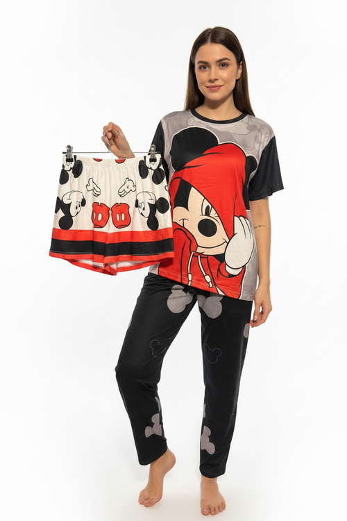 Magic Trio three-piece printed pajama set