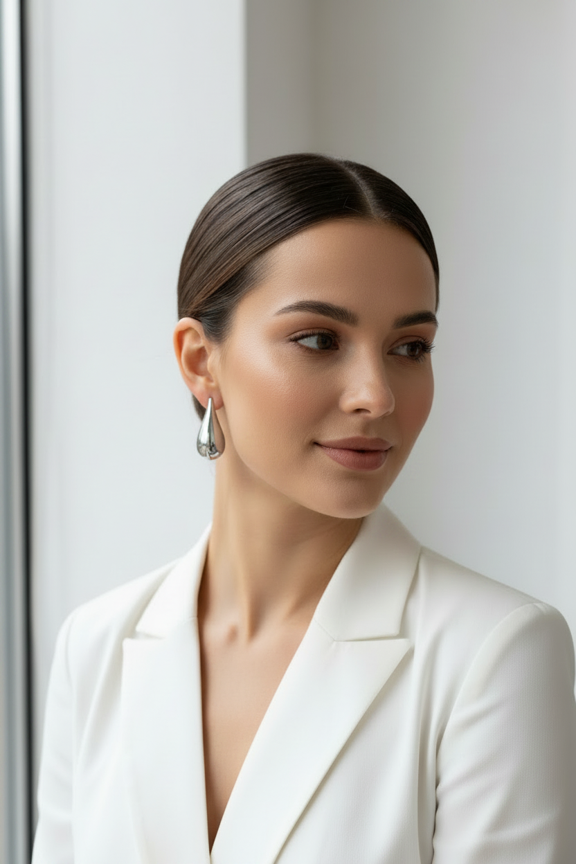 Teardrop Stainless Steel Earrings