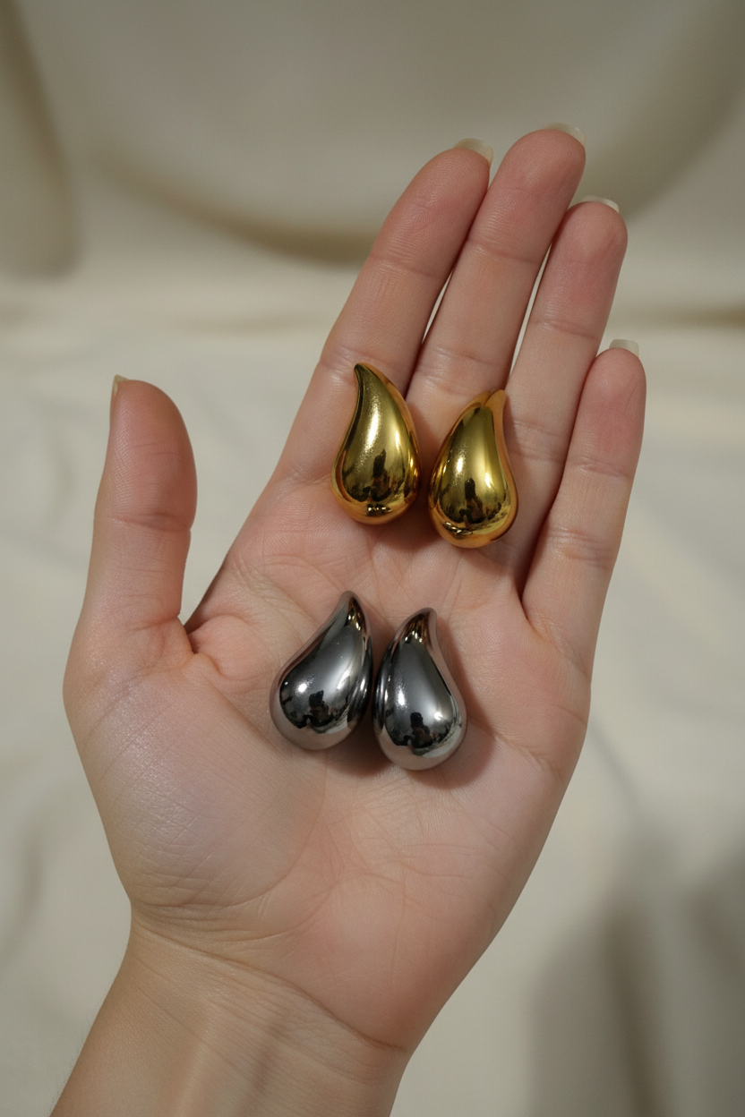 Teardrop Stainless Steel Earrings