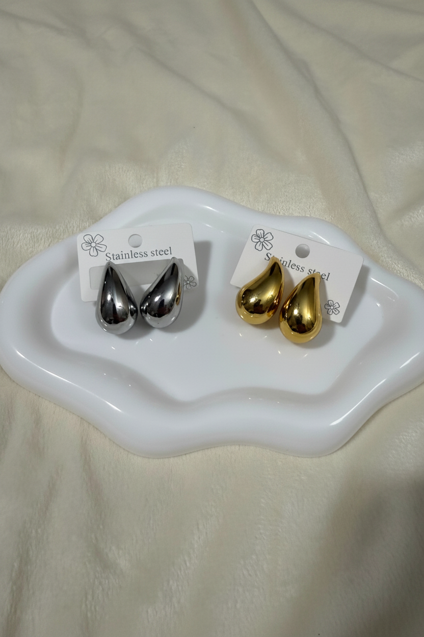 Teardrop Stainless Steel Earrings