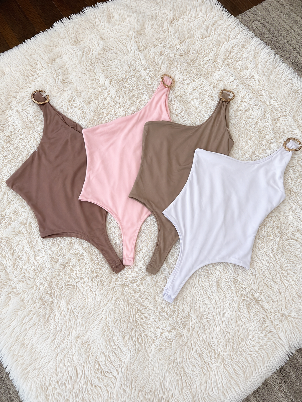 One Shoulder Buckle Bodysuit