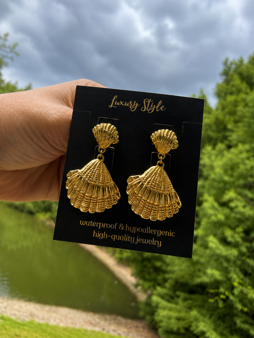 PENDIENTES DE CONCHAS MARINAS