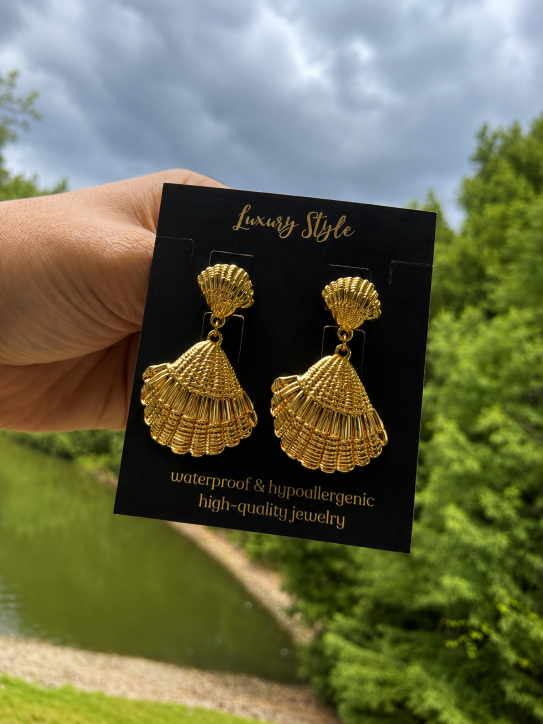 PENDIENTES DE CONCHAS MARINAS