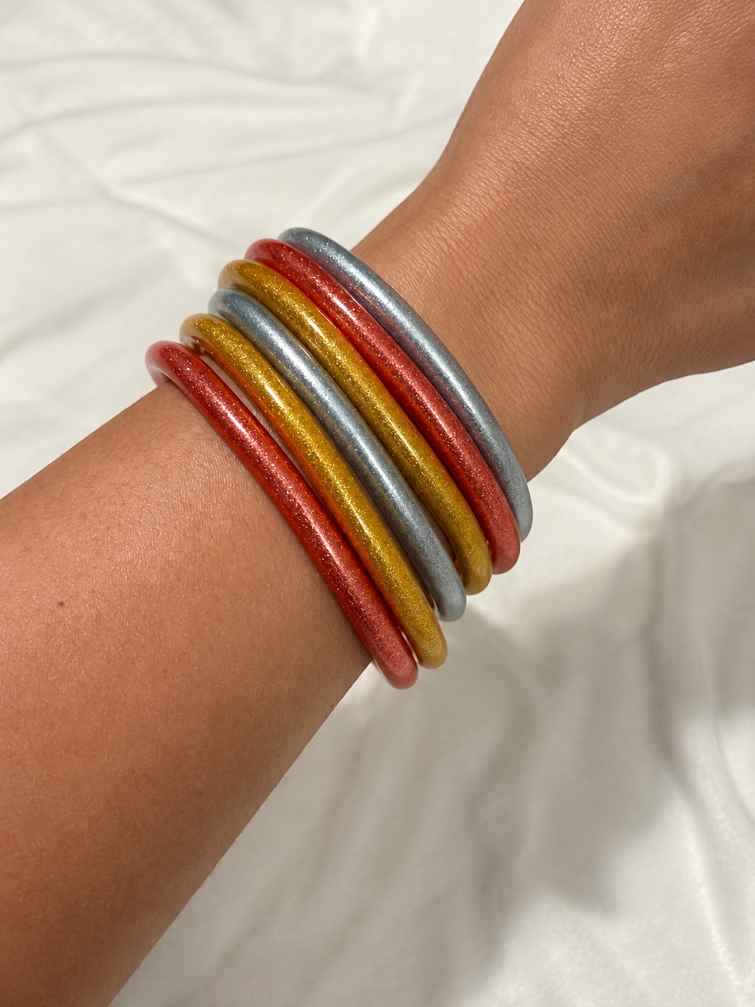 Metallic Bangle Set – 3 Colors