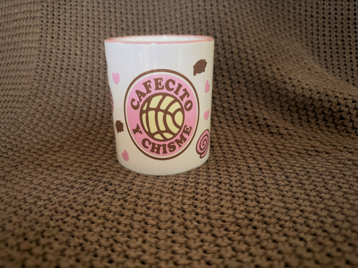 Cafecito y Chisme Pink Coffee Mug - JIAD product photo 1