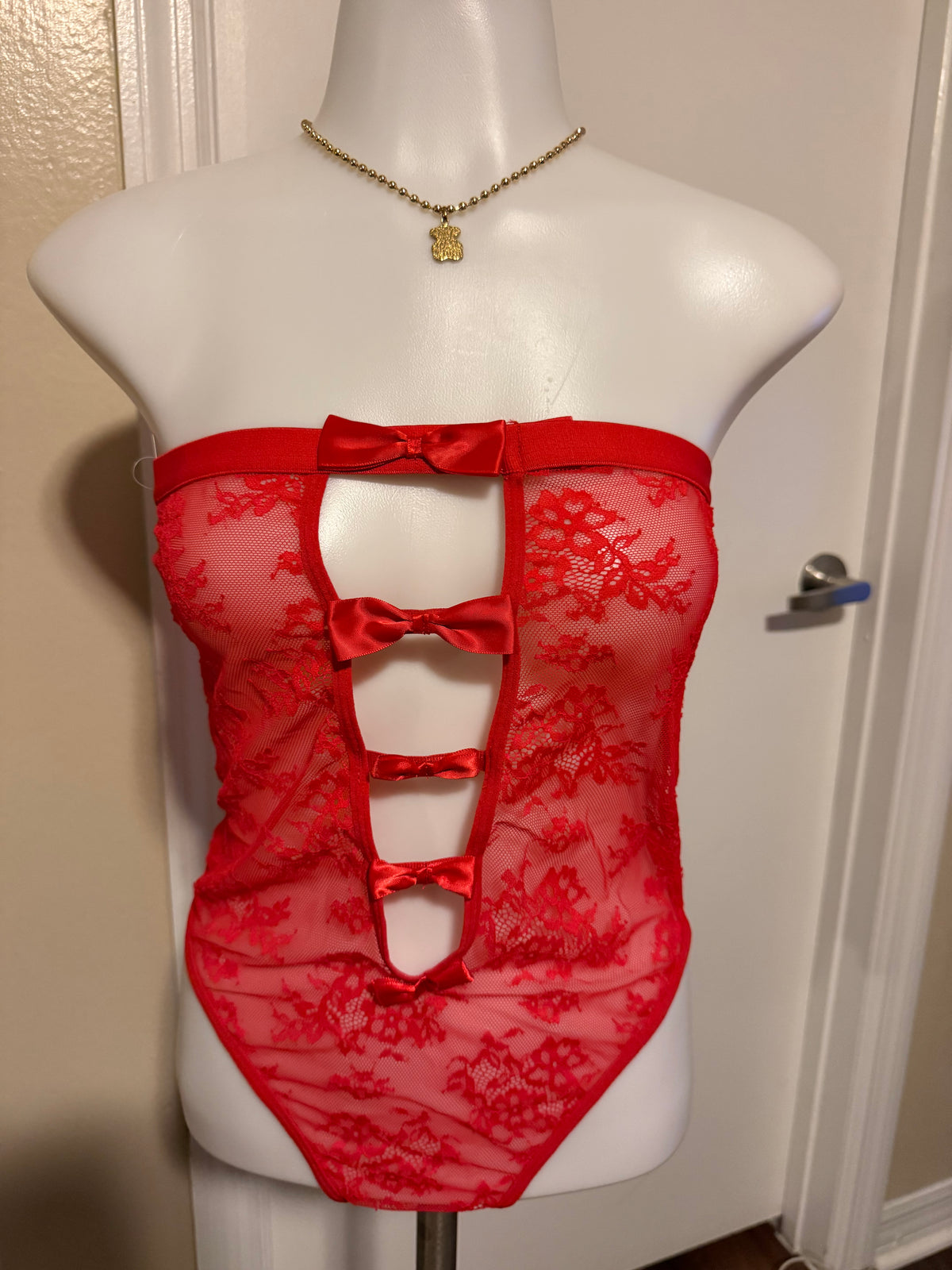Bow Seduction Lace Bodysuit