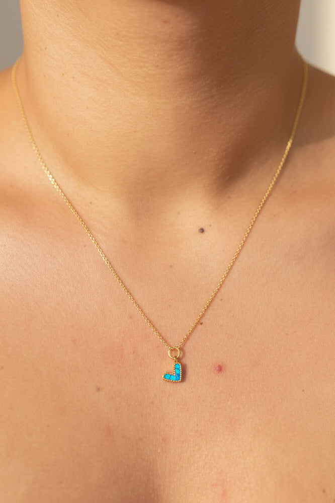 Colorful Heart Charm Necklace