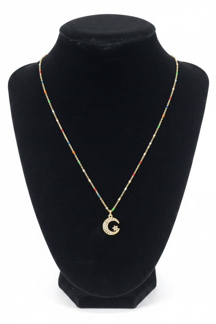 MOON NECKLACE 🌈