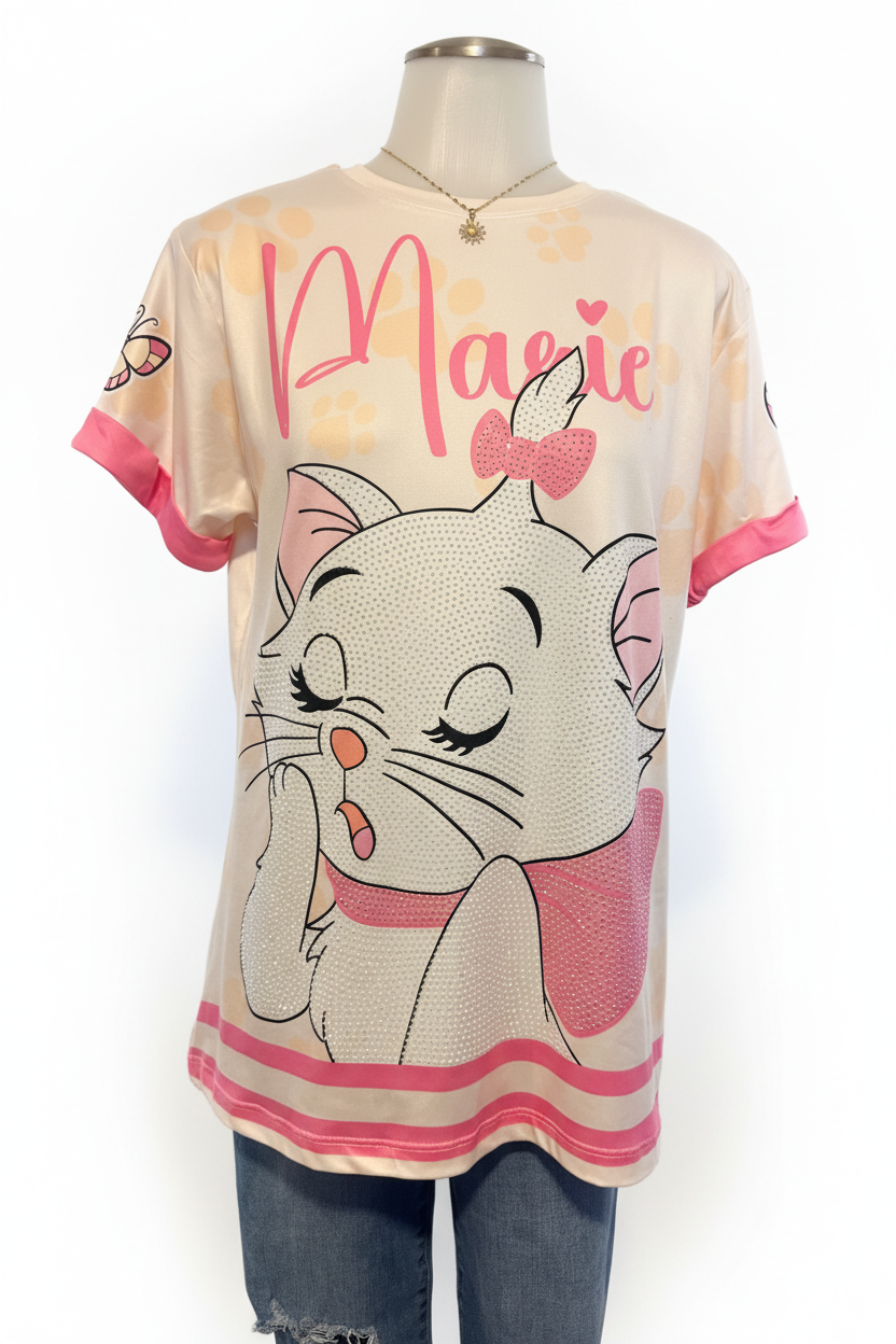 Pretty Kitty Rhinestone Tee