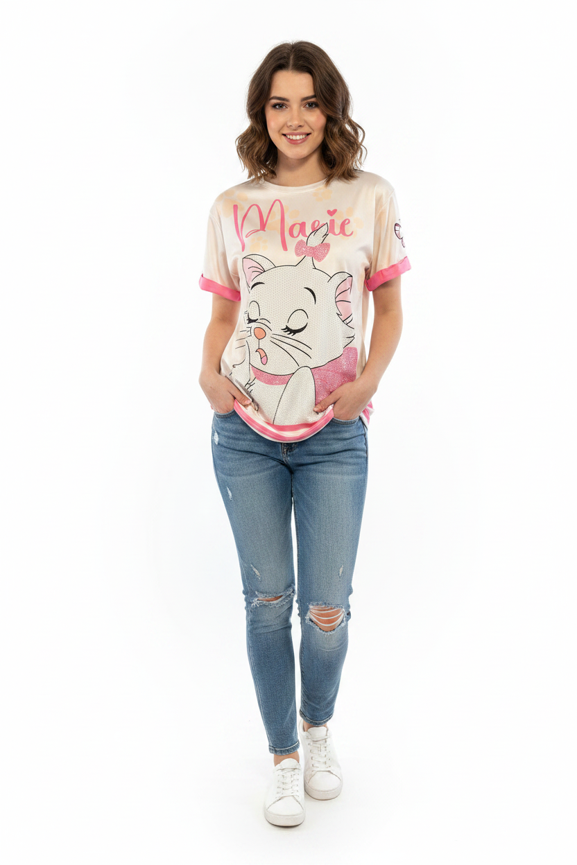 Pretty Kitty Rhinestone Tee