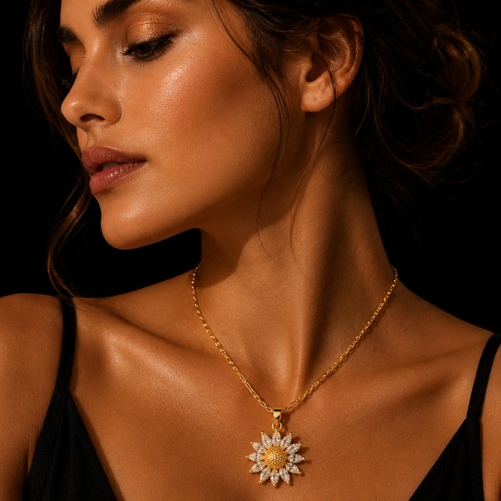 CRYSTAL FLOWER NECKLACE ✨🌼