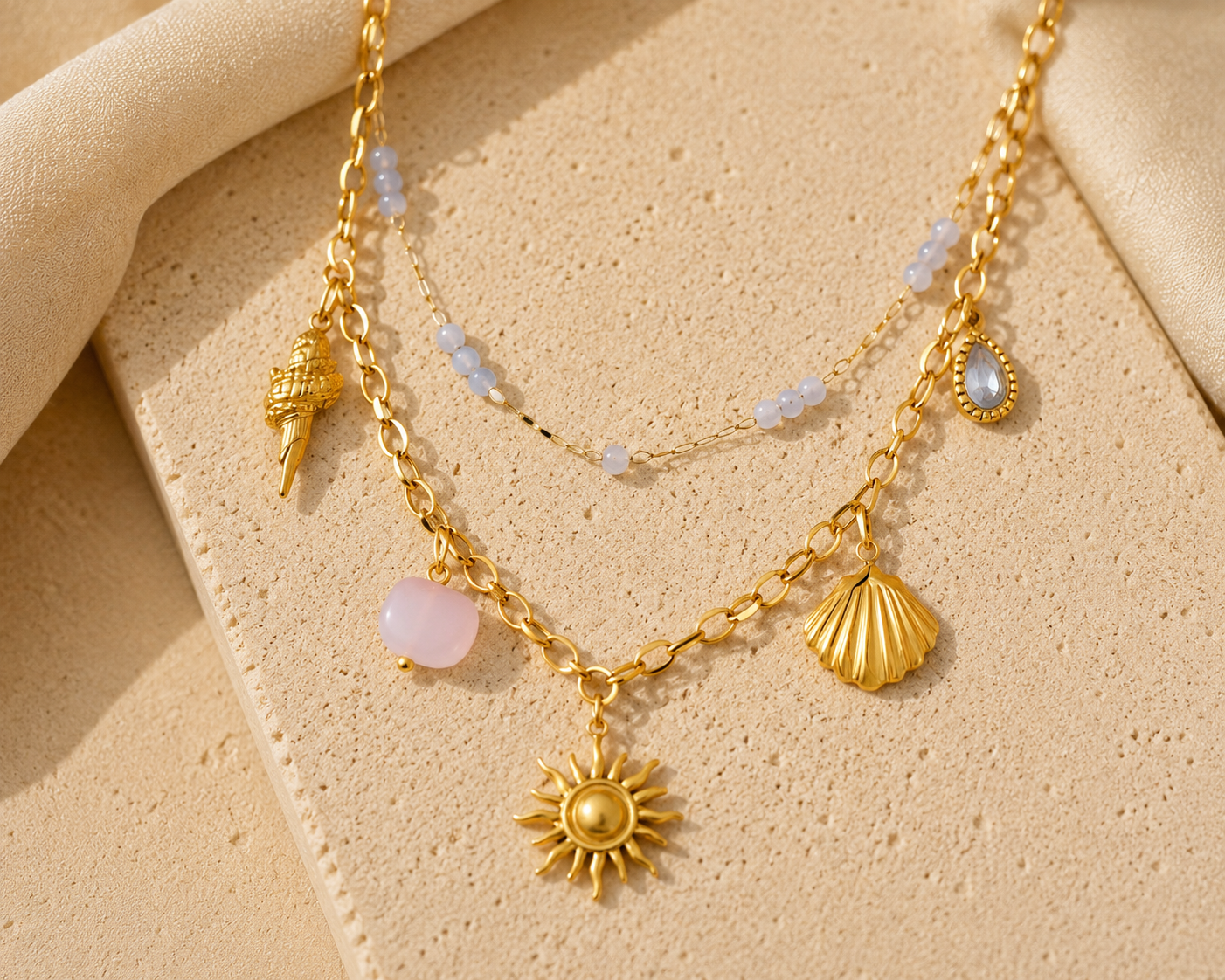 SUN & SHELL NECKLACE ☀️🐚