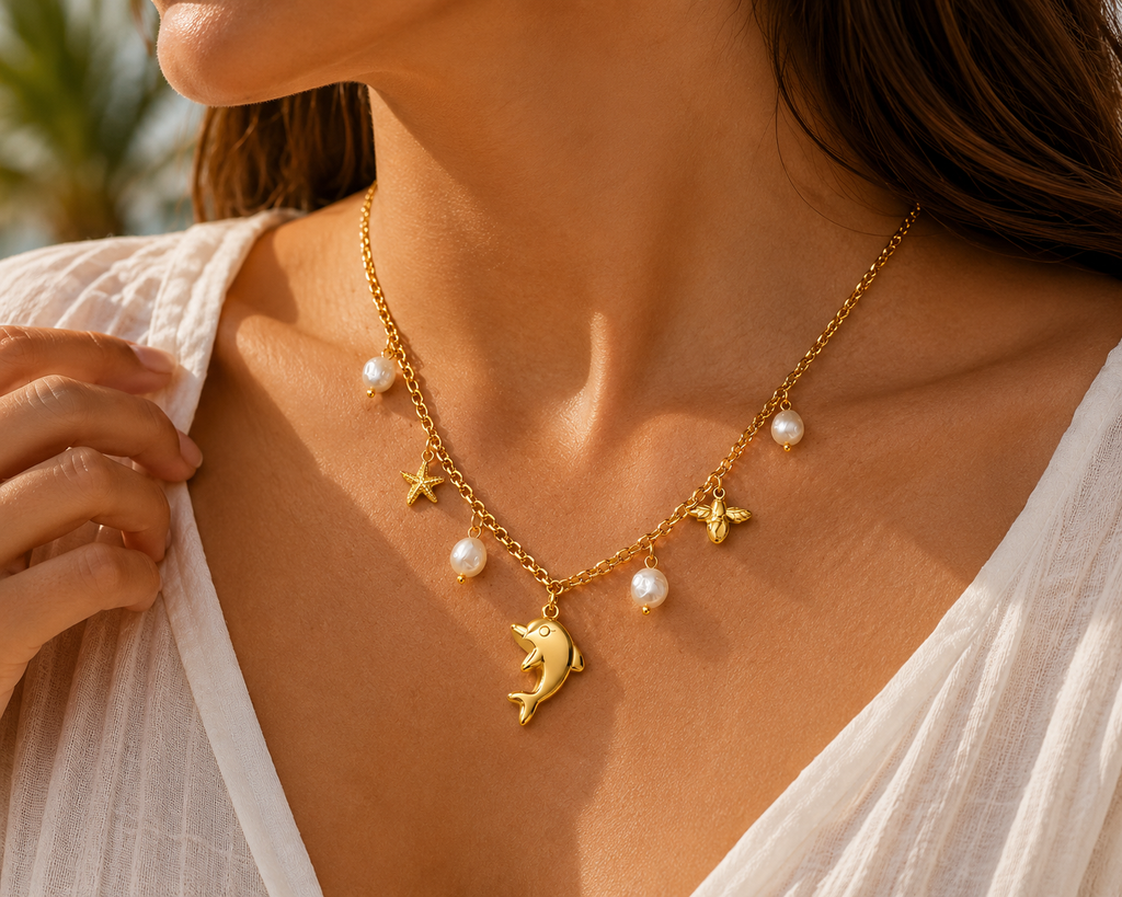 DOLPHIN PEARL NECKLACE