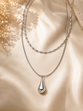 SILVER DROP NECKLACE