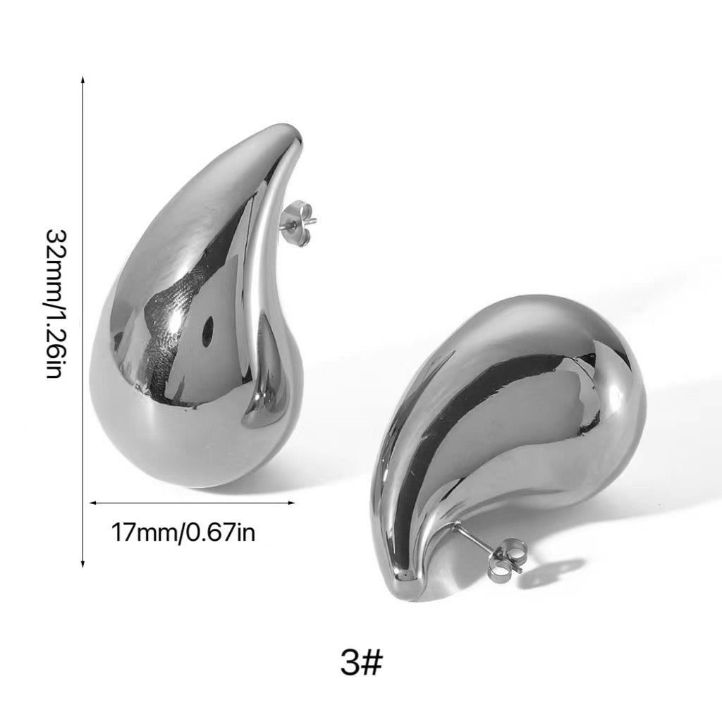 Teardrop Stainless Steel Earrings