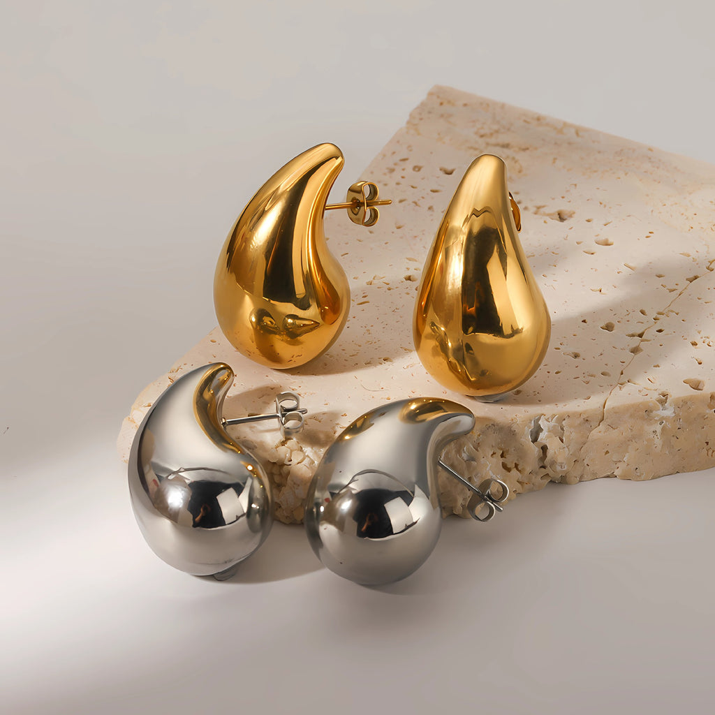 Teardrop Stainless Steel Earrings