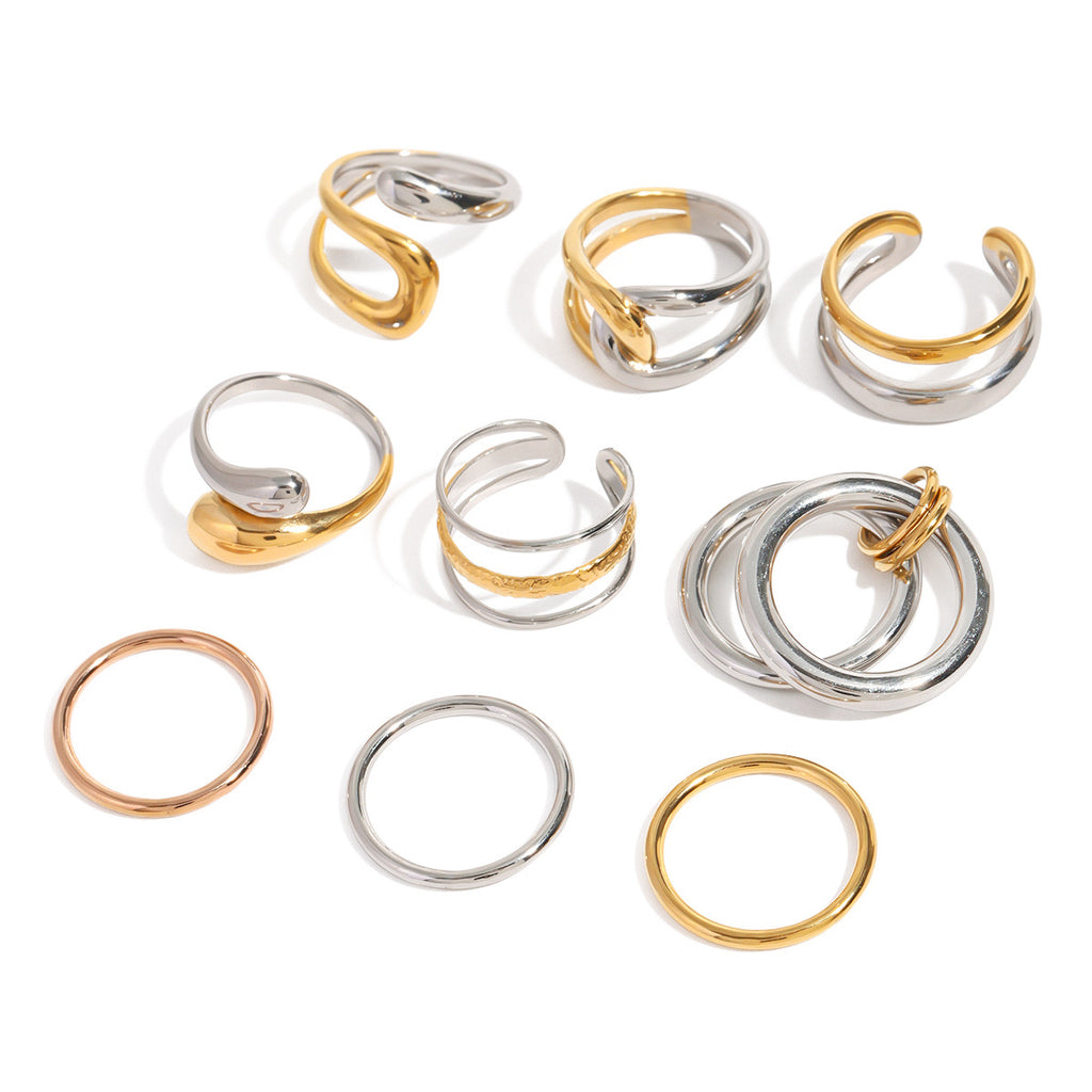 Two-Tone Teardrop Ring