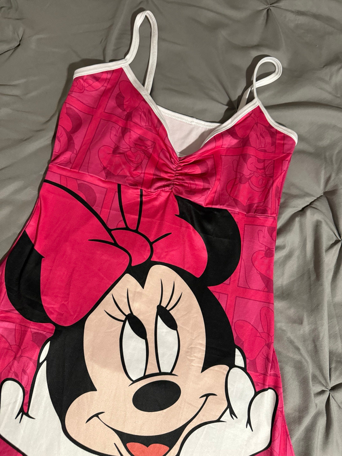 Original product photo 1 of pink Minnie Mouse sleep dress with white straps