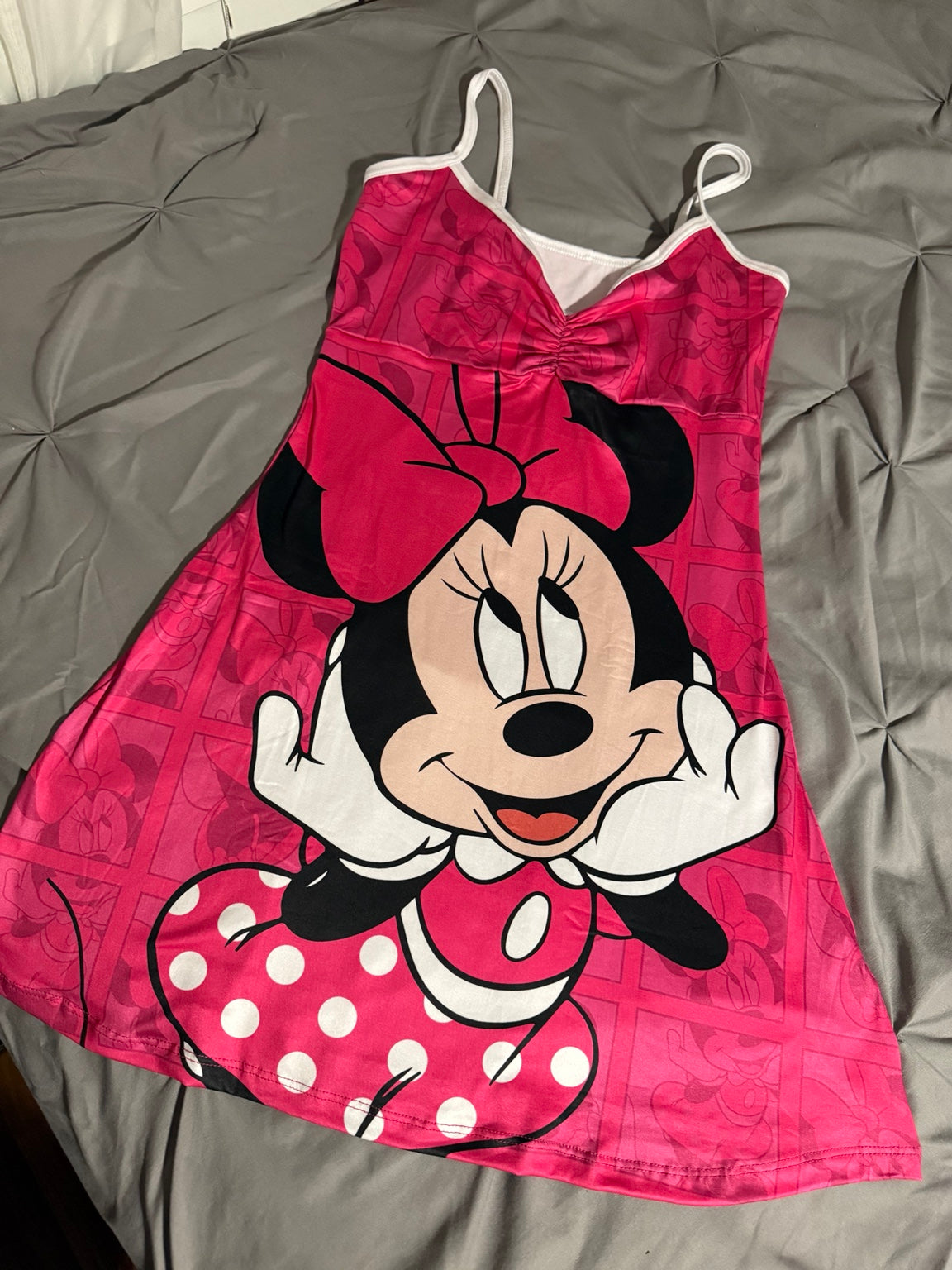 Original product photo 2 of pink Minnie Mouse sleep dress with white straps