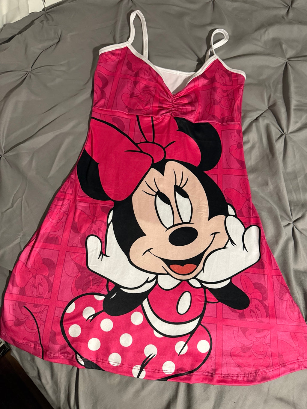 Original product photo 3 of pink Minnie Mouse sleep dress with white straps