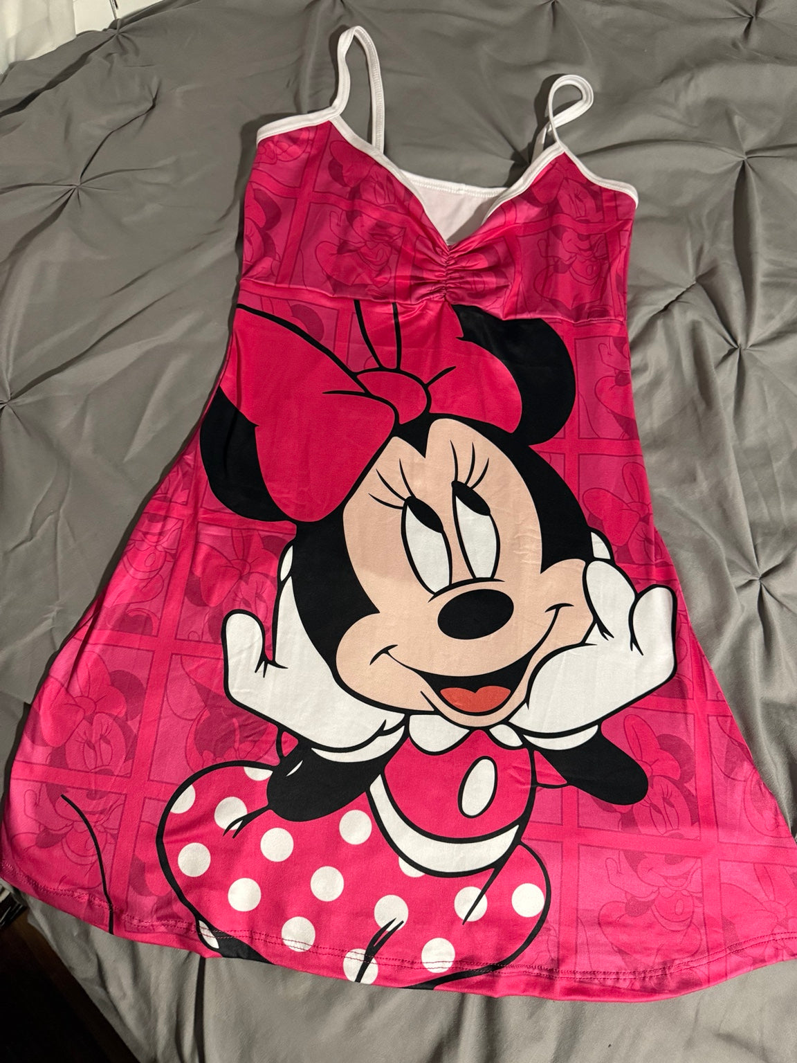 Original product photo 3 of pink Minnie Mouse sleep dress with white straps